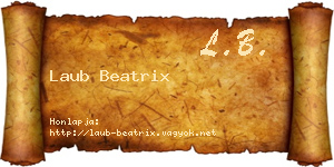 Laub Beatrix névjegykártya