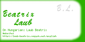 beatrix laub business card